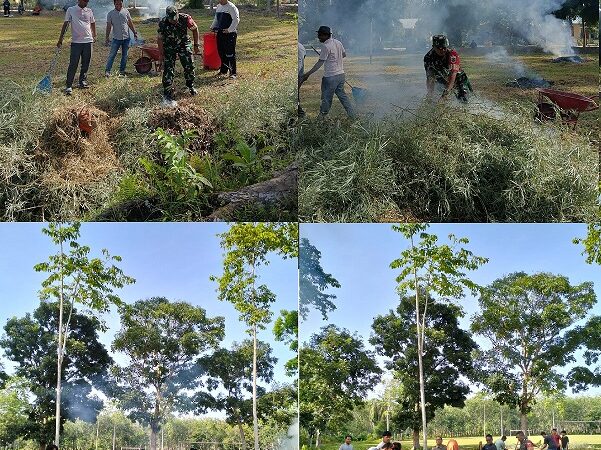 Korami 01/AK Gotong Royong bersama dengan Pemerintah Desa kebun Labuhan Haji