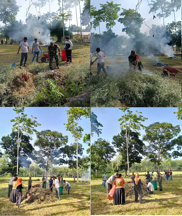 Korami 01/AK Gotong Royong bersama dengan Pemerintah Desa kebun Labuhan Haji