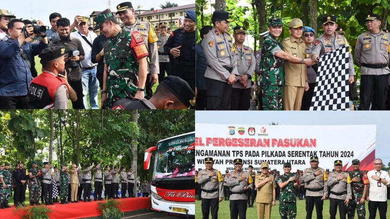 Pangdam I/BB Hadiri Apel Pergeseran Pasukan dalam Rangka PAM TPS Pilkada 2024 di Polda Sumut