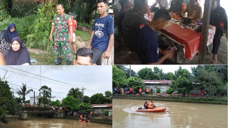 Babinsa Koramil 13/AN Bantu Temukan Mayat Korban Hanyut