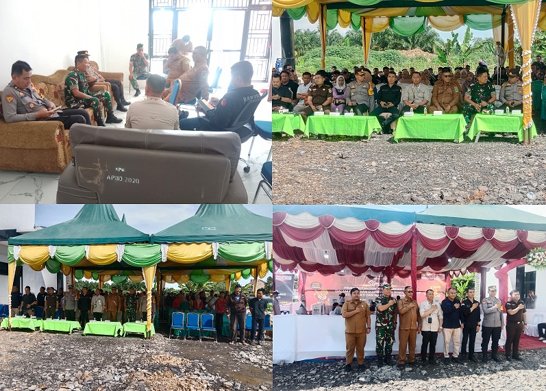 Danramil 01/AK Hadiri Simulasi pemungutan dan penghitungan suara dihalaman Kantor KPU Labura