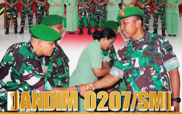 Dandim 0207/Simalungun Pimpin Upacara Korps Raport Sertijab Danramil