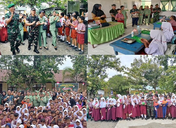 Kodim 0203/Langkat Tingkatkan Gizi Anak Sekolah dan Kurangi Angka Stunting Menuju Generasi Emas 2045