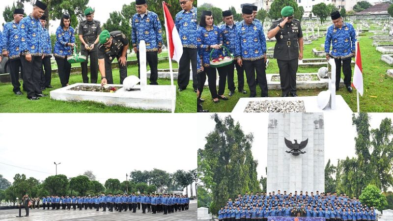 Peringati HUT Ke 53 Korpri, Korpri Unit TNI Wilayah Medan Laksanakan Ziarah