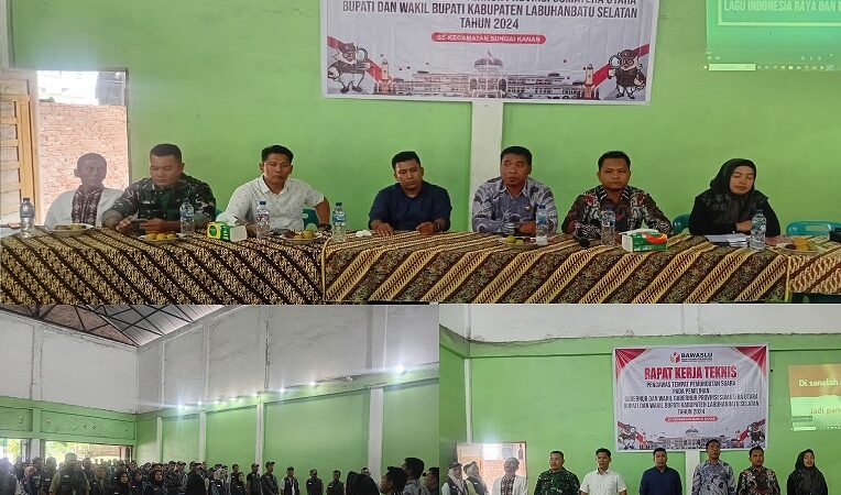 Koramil 12/LP Hadiri Rapat Kerja Teknis PTPS se-Kecamatan Sungai Kanan