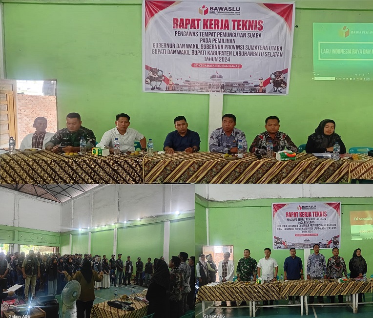 Koramil 12/LP Hadiri Rapat Kerja Teknis PTPS se-Kecamatan Sungai Kanan