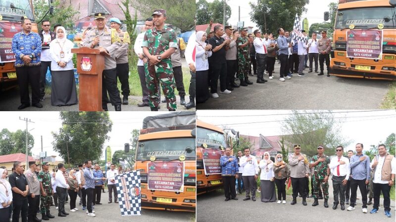 Kapolres Simalungun Hadiri Pelepasan Pendistribusian Logistik Pilkada 2024, Pastikan Keamanan dan Kelancaran Proses Pemilu