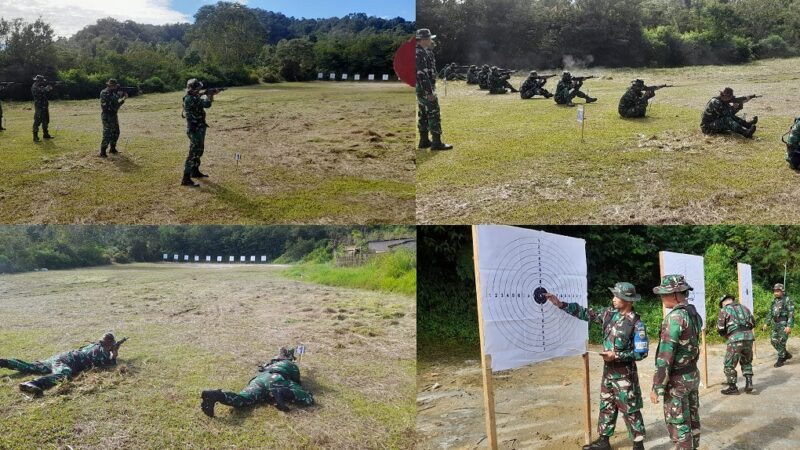 Kodim 0206/Dairi Gelar Latihan Menembak Senjata Ringan Semester II Tahun 2024 