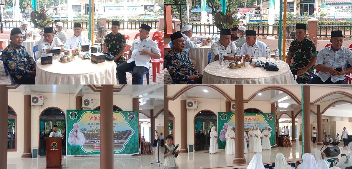 Pelda Sugianto Hadiri Acara Wirid Akbar dan Syukuran Renovasi Masjid At Taqwa di Perkebunan Marbun Selatan