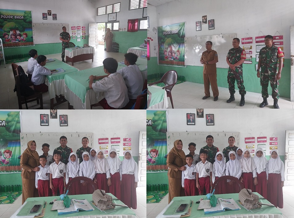 Babinsa Koramil 13 Berikan Materi Matematika GASSING di SDN 41 Bilah Hulu