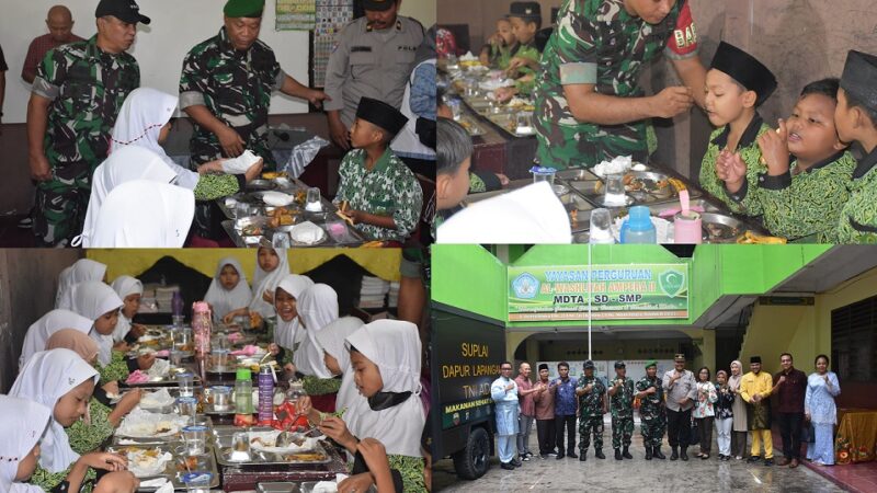 Kodam I/BB Gelar Program Pemberian Makan Sehat untuk Siswa Al-Washliyah Ampera II Medan