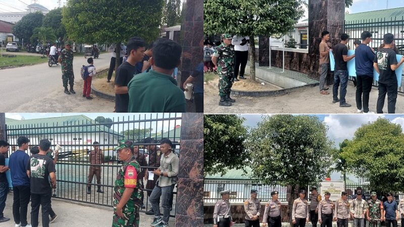 Koramil 11/KP Melaksanakan Monitoring dan Pengamanan Aksi unjuk Rasa