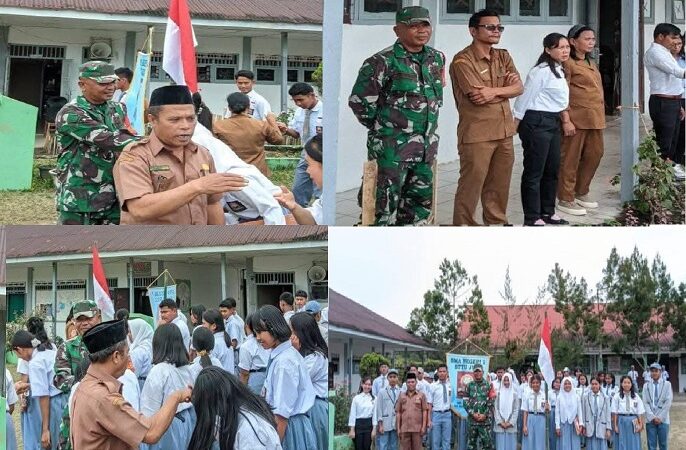 Babinsa Koramil 07/Salak Hadiri Pelantikan Pengurus OSIS SMA Negeri 1 STTU Julu