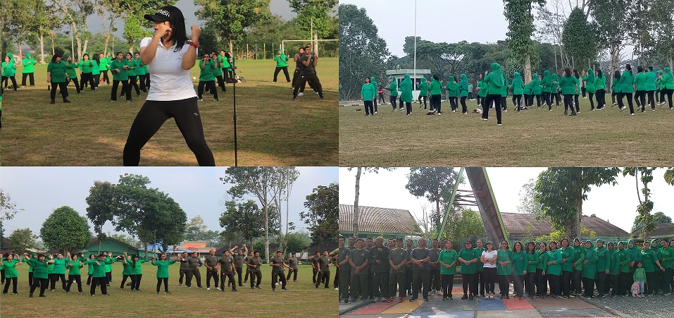 Kodim 0206/Dairi dan Persit KCK Cabang XLII Gelar Senam Zumba Bersama untuk Jaga Kebugaran dan Kekompakan