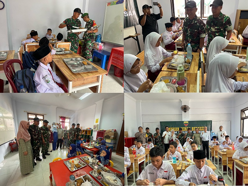 Kodam I/BB Dukung Program Makan Sehat di TK dan SD Al-Muttaqien Medan baru
