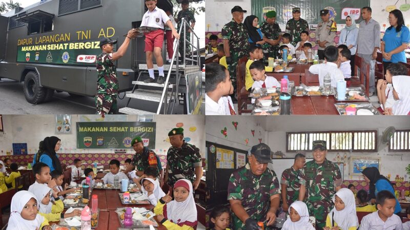 Tingkatkan Kualitas Gizi Anak, Kodam I/BB Berikan Makanan Sehat untuk 250 Siswa SD di Medan Sunggal