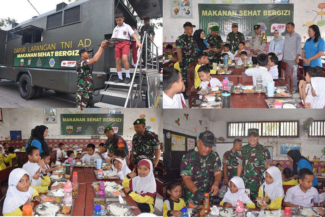 Tingkatkan Kualitas Gizi Anak, Kodam I/BB Berikan Makanan Sehat untuk 250 Siswa SD di Medan Sunggal