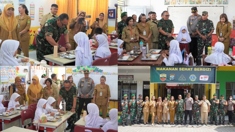 Dukung Generasi Sehat, Kodam I/BB Gelar Makan Sehat Bergizi untuk Siswa SD di Medan