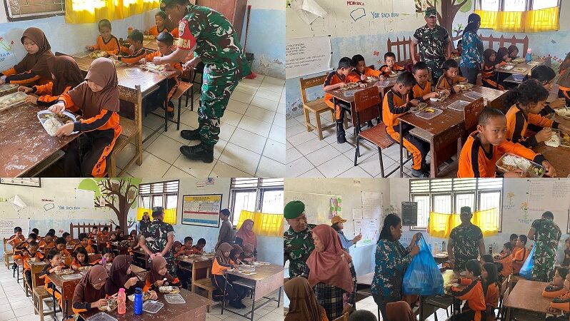 Koramil 07/Salak Kodim 0206/Dairi Dukung Program Makan Bergizi untuk Generasi Sehat