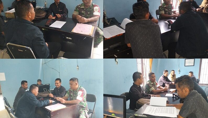Babinsa Koramil 07/Salak Perkuat Sinergi dengan Perangkat Desa Penanggalan Binanga Boang