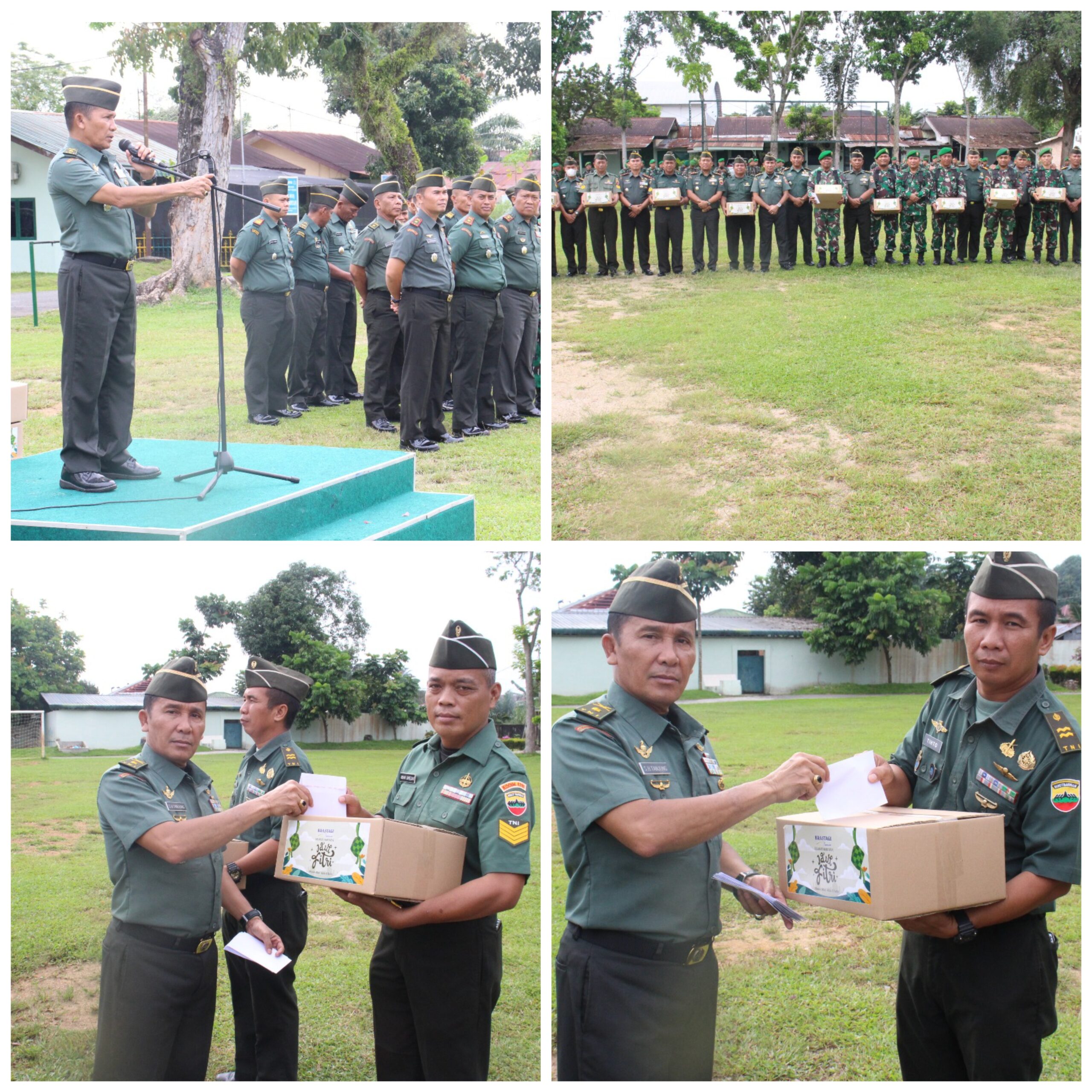 Kodim 0209/Labuhanbatu Bagikan Bingkisan Lebaran dan THR kepada Personel dan PNS