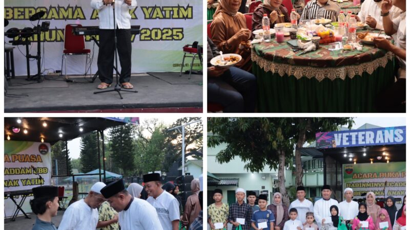 Keluarga Besar Babinminvetcaddam I/BB Gelar Acara Buka Puasa Bersama Anak Yatim