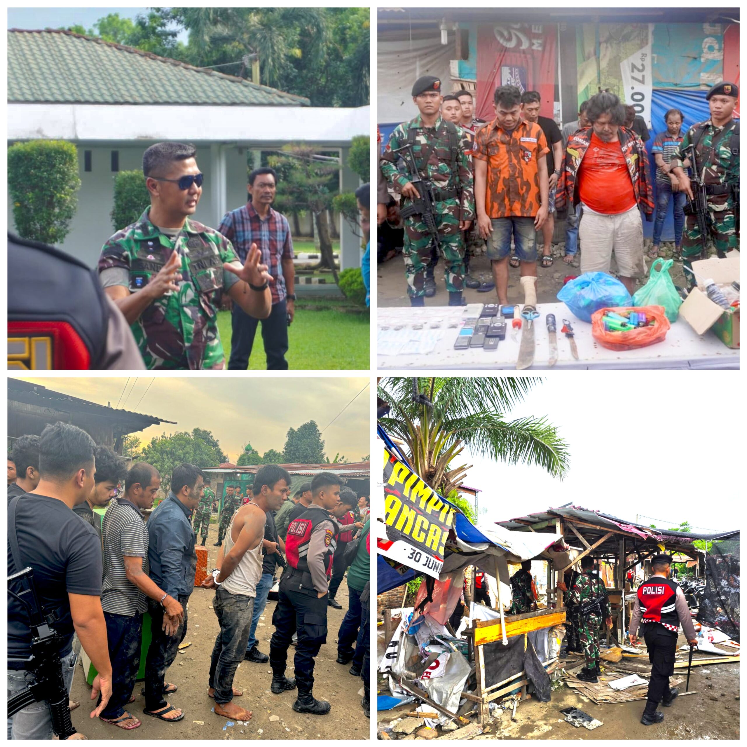 Tim Gabungan TNI-Polri Gerebek Barak Narkoba di Jermal XV, 13 Pelaku Diamankan