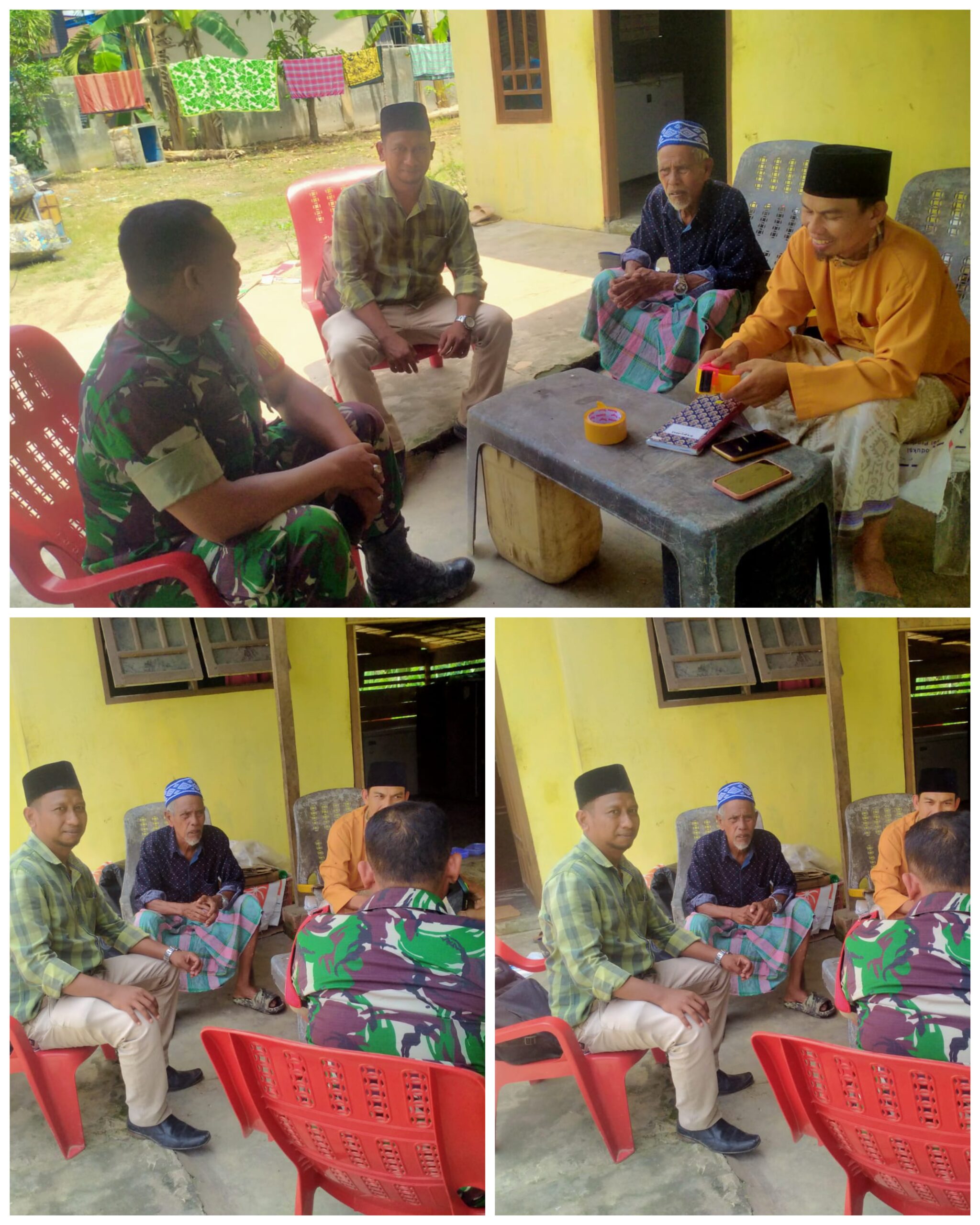 Babinsa Koramil 09/NL Komsos dengan Tokoh Agama di Bulan Suci Ramadhan