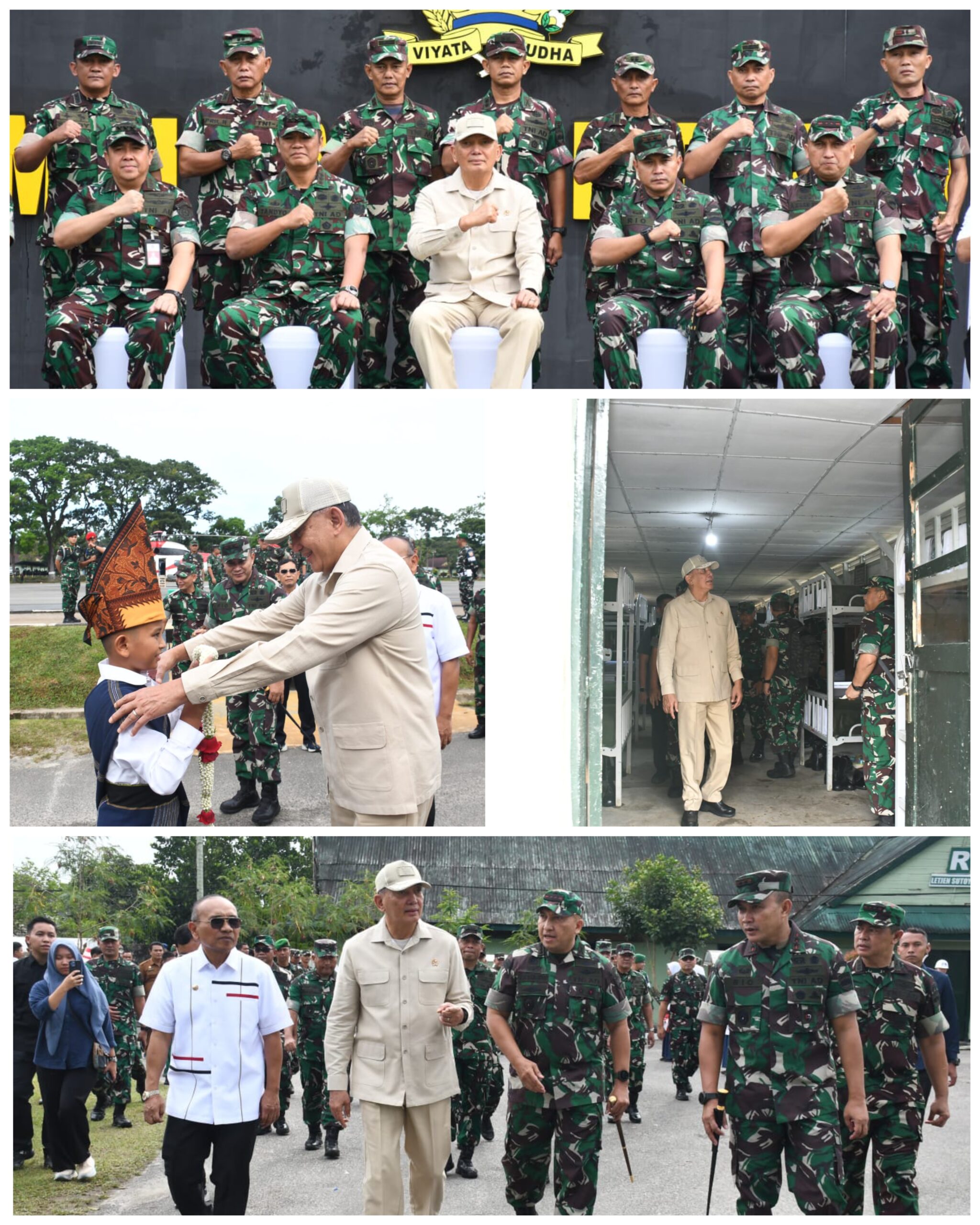 Menhan RI Tinjau Fasilitas Pendidikan dan Sarana Pendukung Rindam I/BB