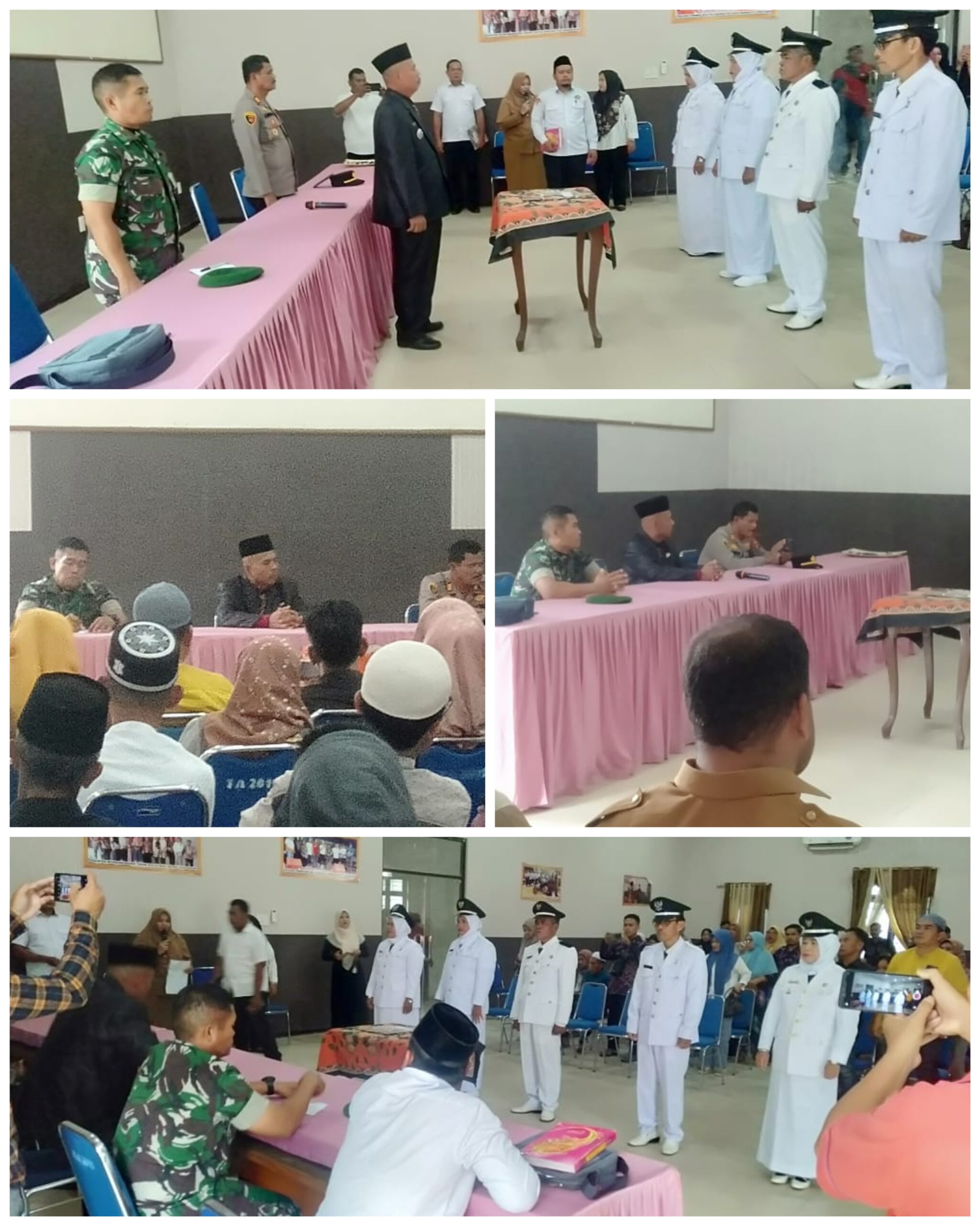 Danramil 12/LP Hadiri Pelantikan Pejabat Kepala Desa di Kecamatan Sungai Kanan