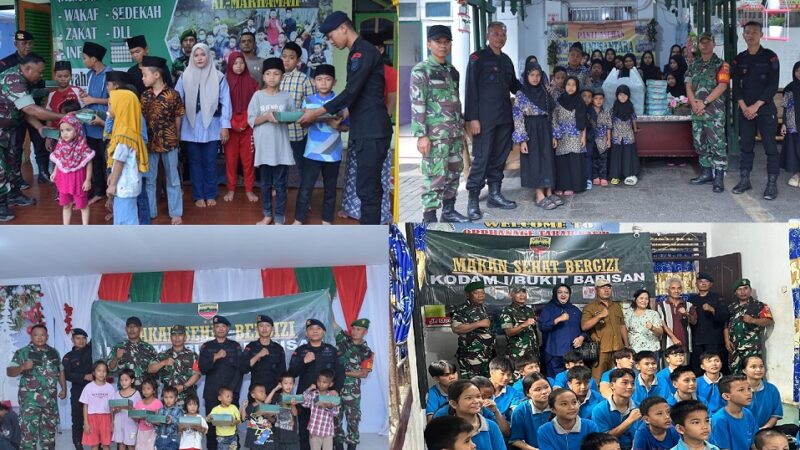 Kolaborasi Kodam I/BB Dengan Polda Sumut Pastikan Anak- Anak Panti Asuh Dapat Asupan Nutrisi Yang Baik