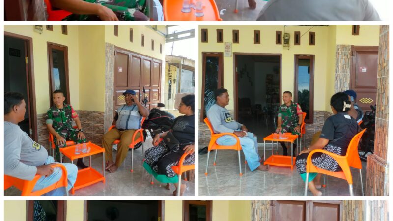 Babinsa Koramil 11/KP Komsos dengan Masyarakat di Hari Lebaran