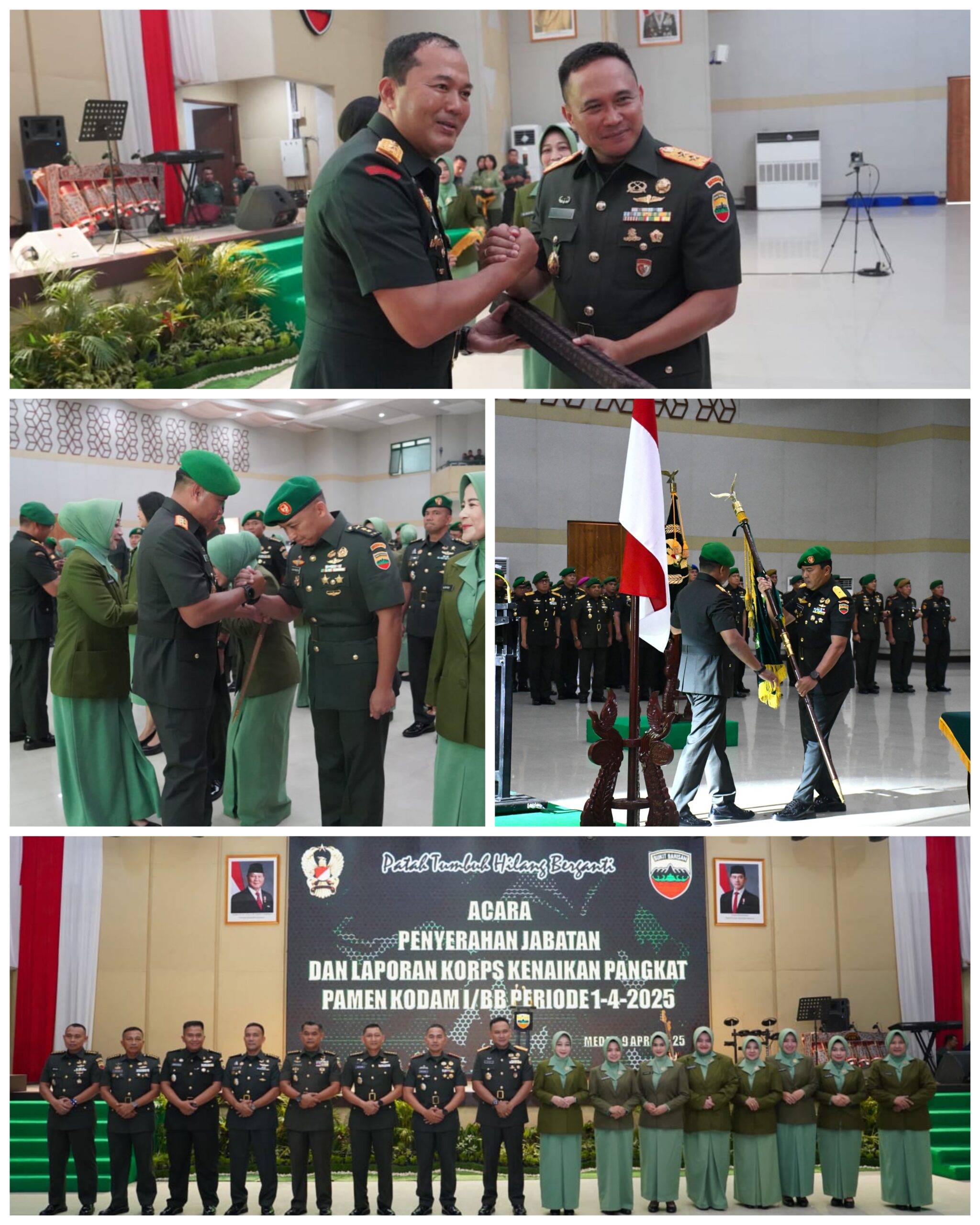 Kodam I/BB Gelar Acara Penyerahan Jabatan dan Laporan Korps Kenaikan Pangkat, Pangdam Apresiasi Loyalitas Prajurit