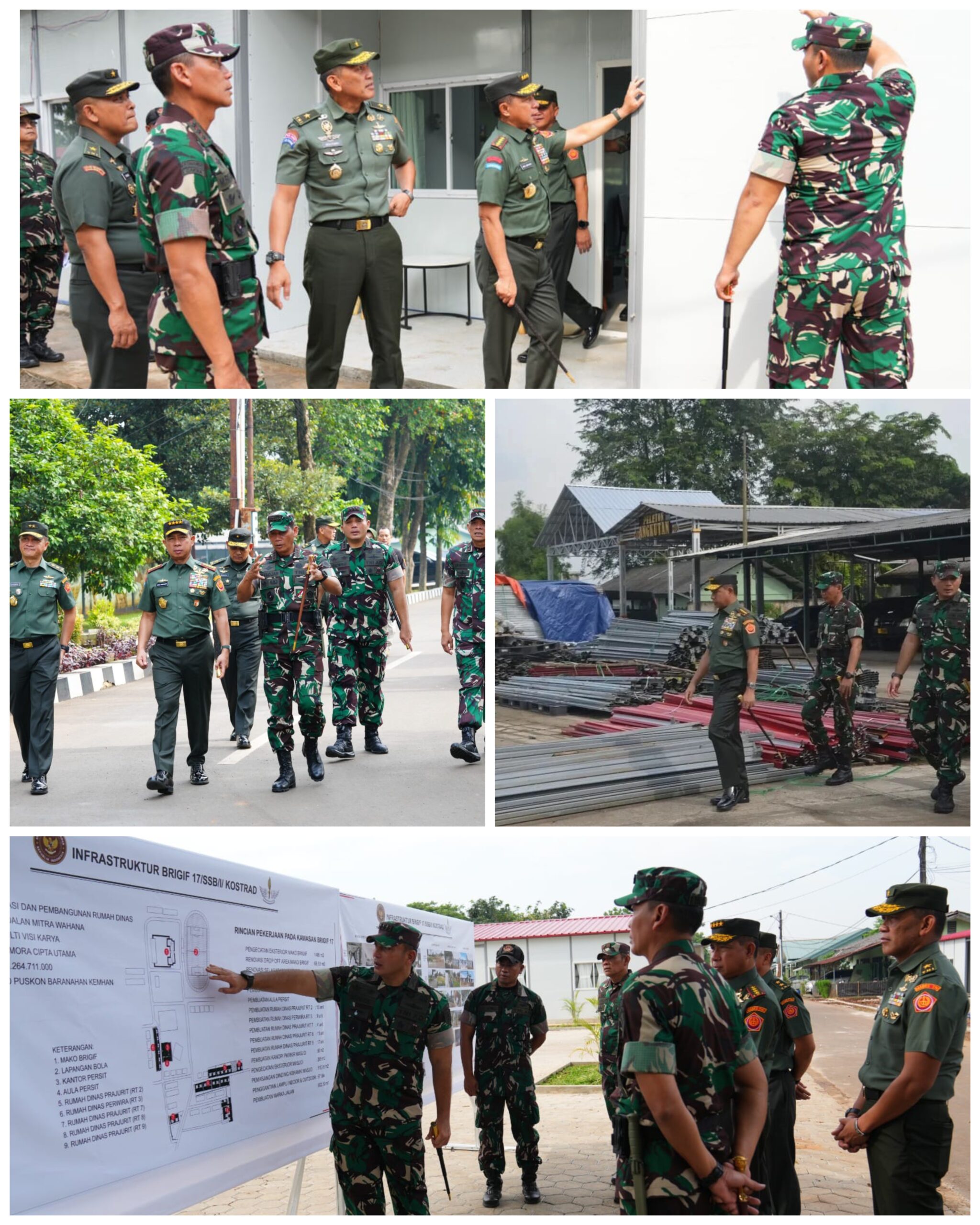 Panglima TNI Tinjau Pembangunan Fasilitas Brigif 17 Kostrad, Wujud Nyata Peningkatan Kesejahteraan Prajurit