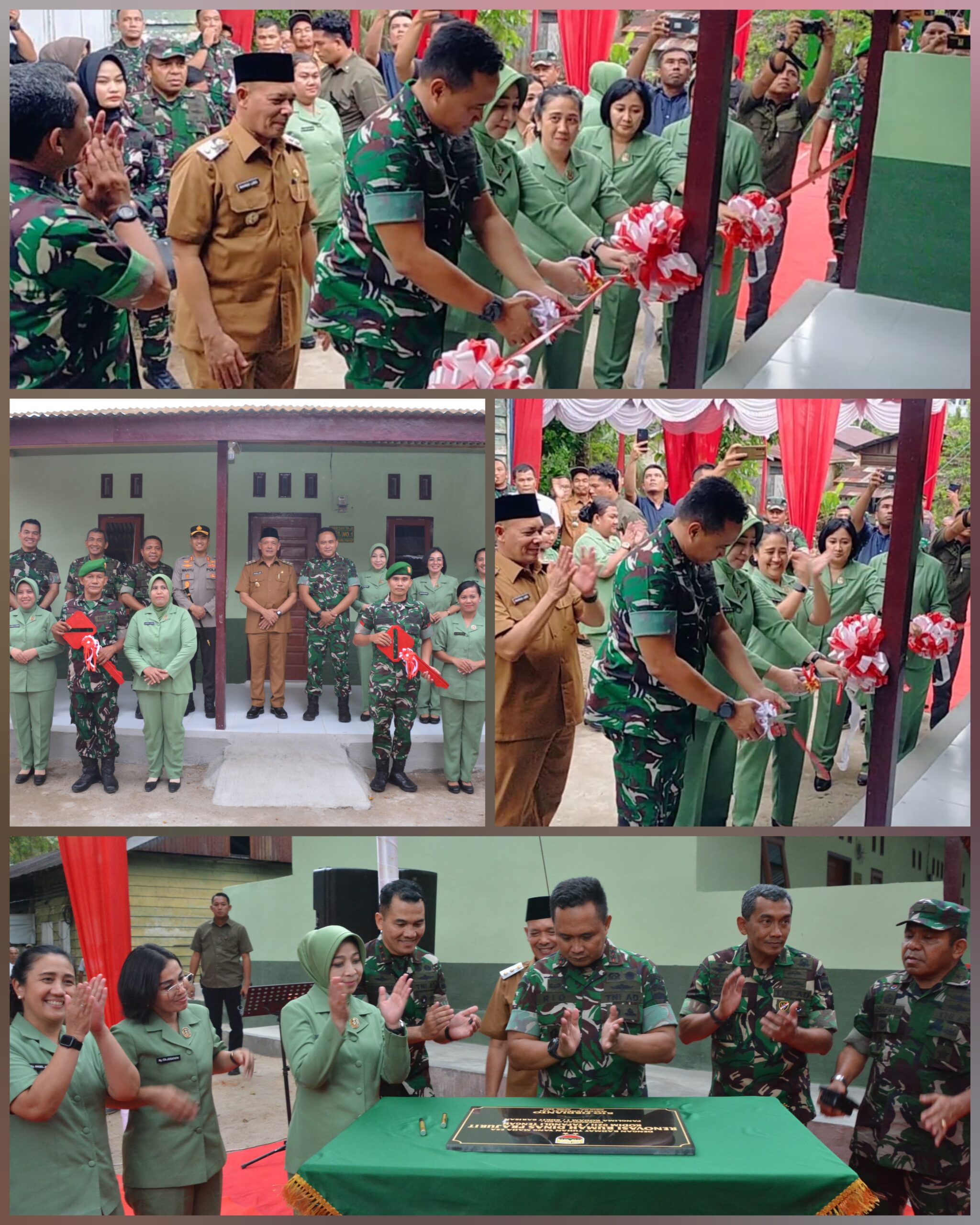 Pangdam I/BB Serahkan Tiga Unit Kunci Rumah Hasil Renovasi Swadaya Kodim 0211/TT
