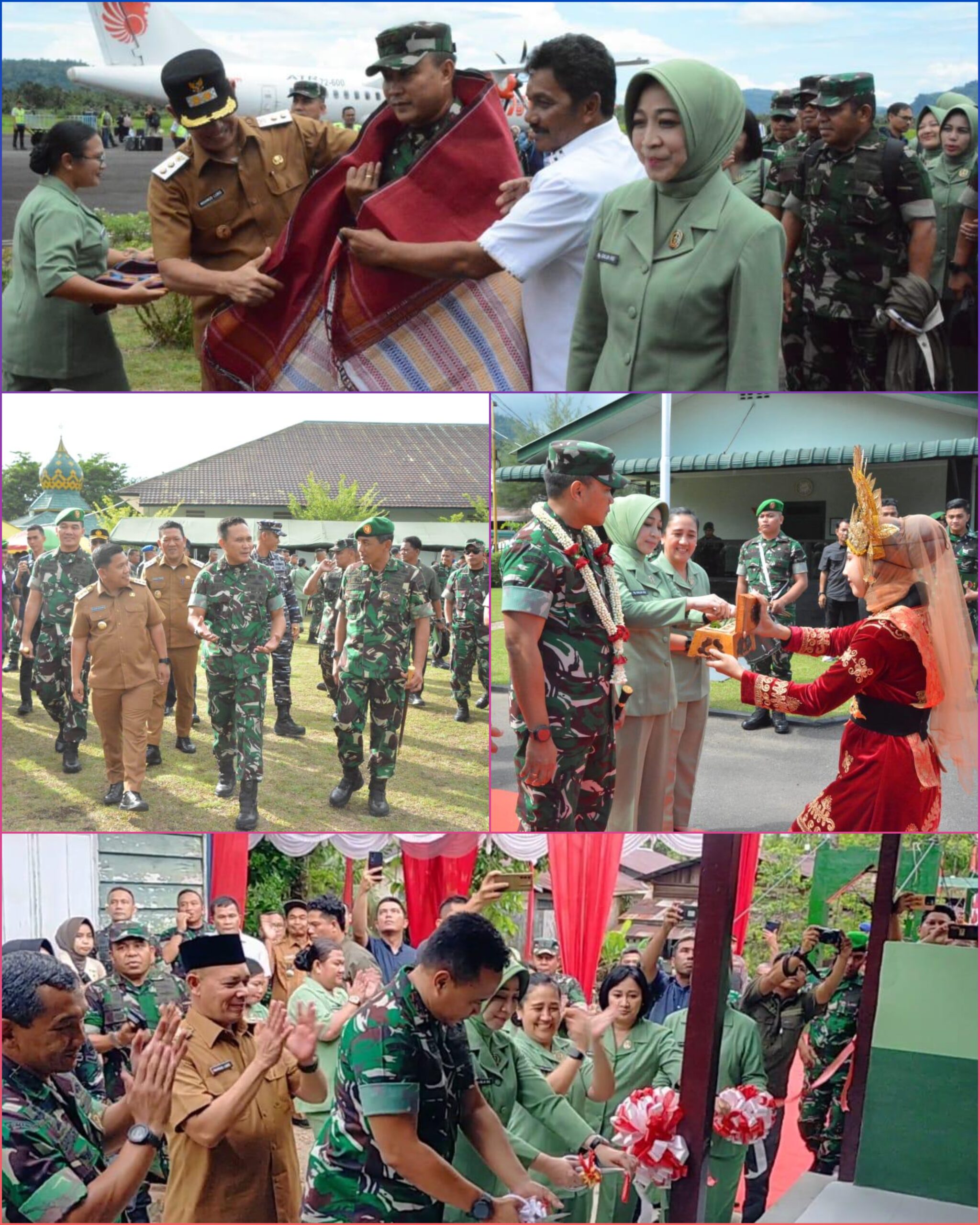 Kunjungi Korem 023/KS, Pangdam I/BB Silaturahmi dgn Forkopimda dan Resmikan Renovasi Rumah Dinas Prajurit
