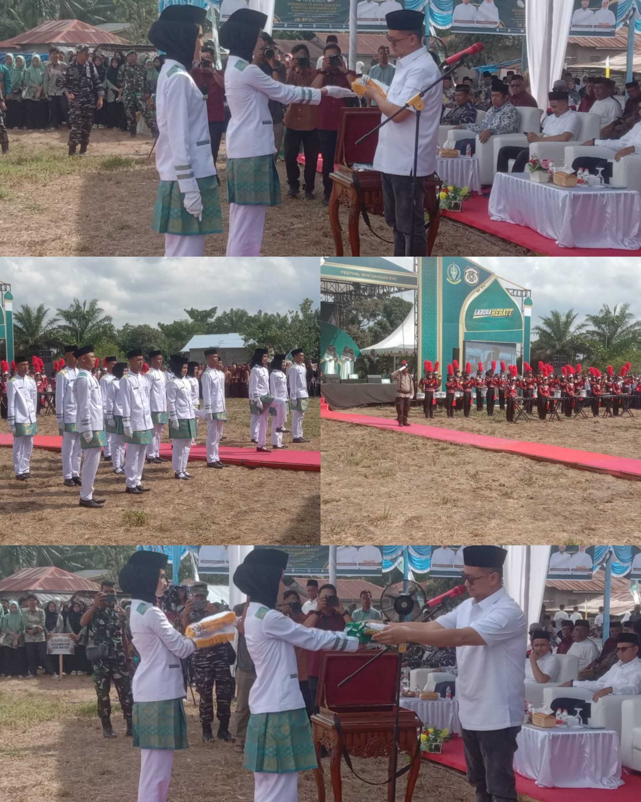 Wadanramil 02/TL Hadiri Pembukaan MTQ Tingkat Kabupaten Labuhanbatu Utara