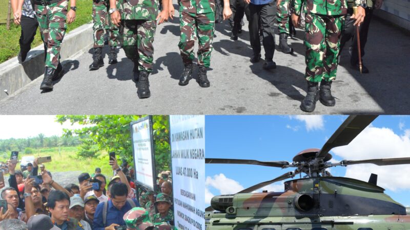 Irdam I/BB Dampingi Kasum TNI Dalam Penyerahan dan Penandatanganan Lahan PT. Torganda di Paluta