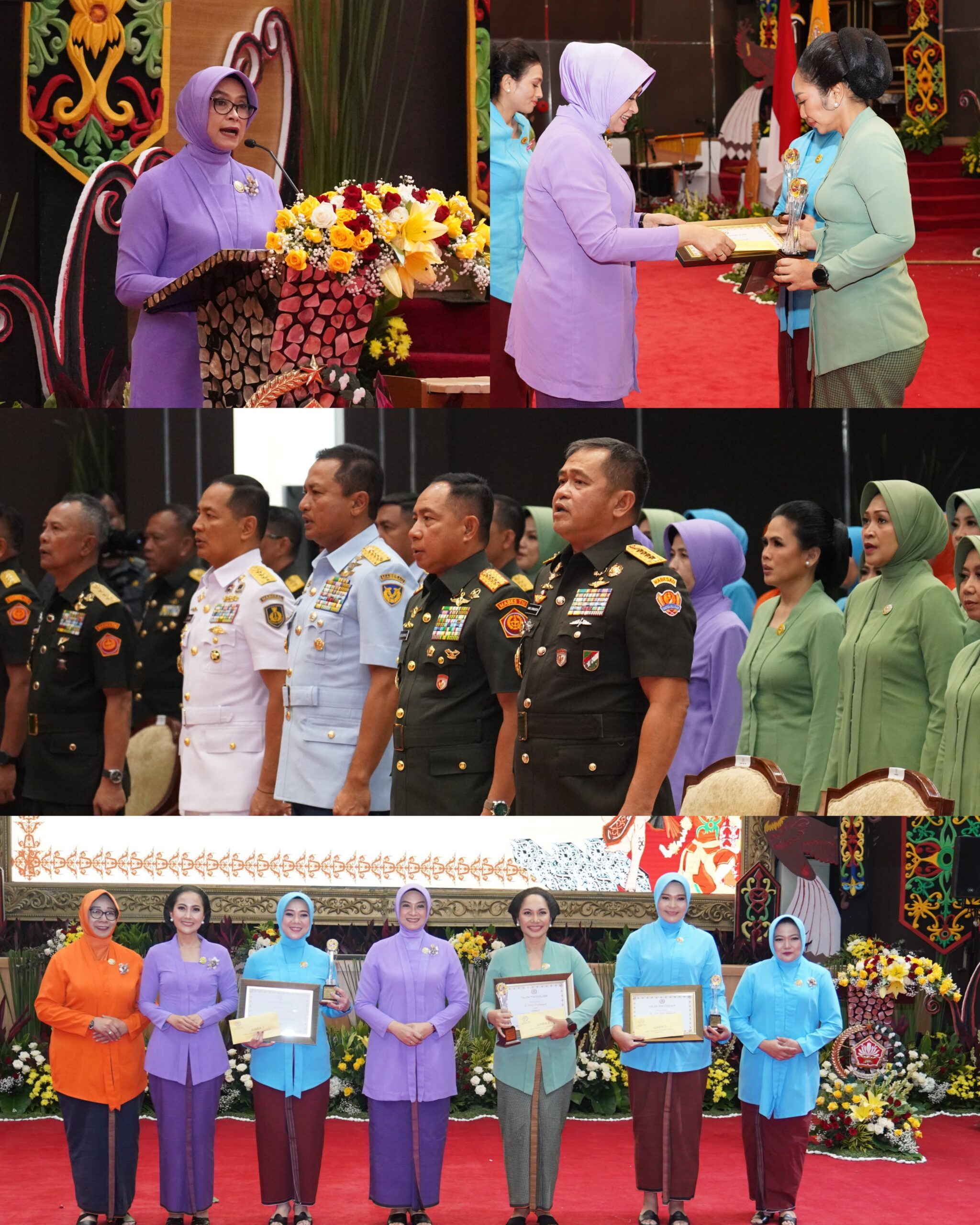 Kasad dan Ketum Persit KCK Hadiri Puncak HUT ke-61 Dharma Pertiwi