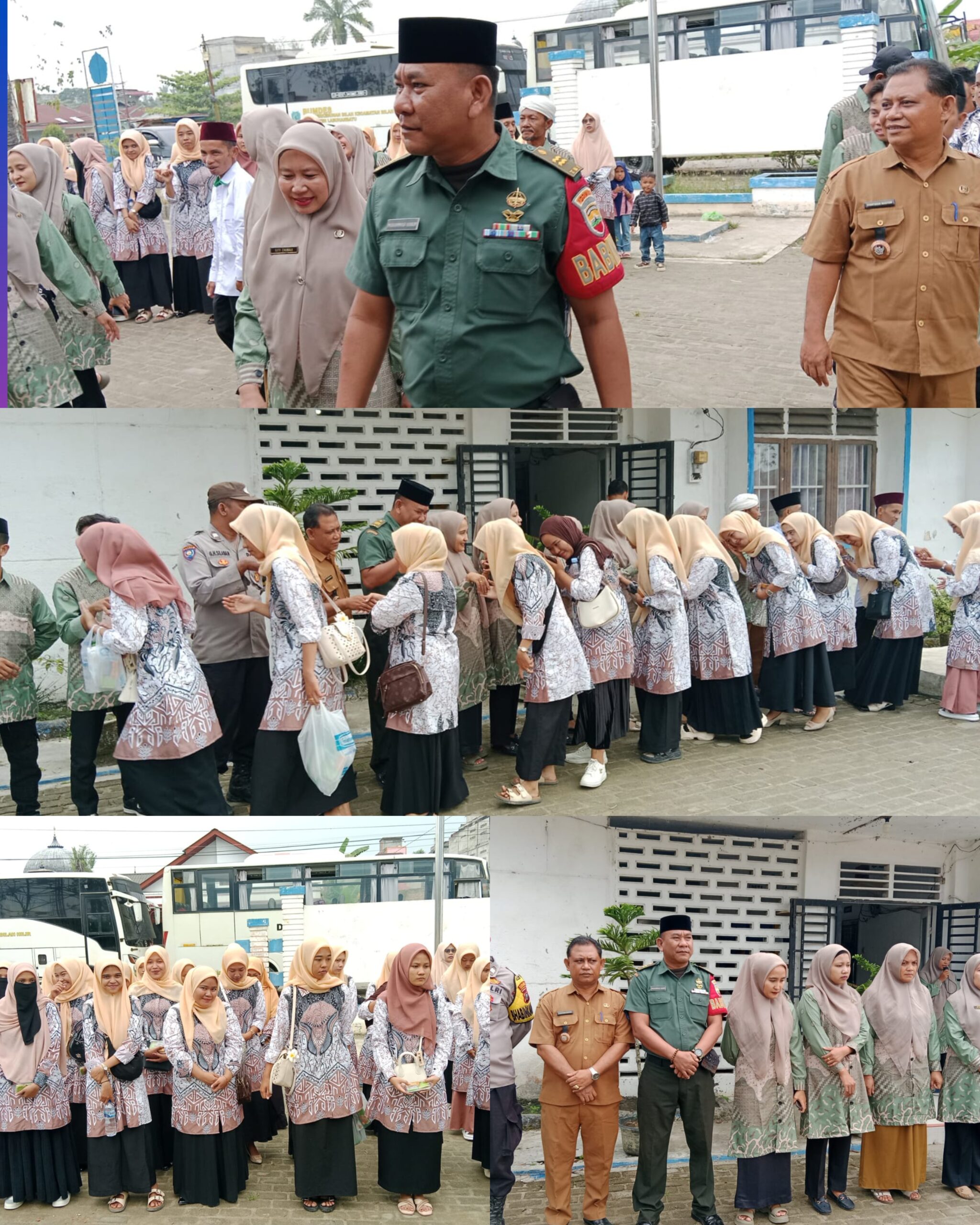 Babinsa Koramil 09/NL Hadiri Pelepasan Kontingen MTQ dan Festival Nasyid Kecamatan Bilah Hilir Tahun 2025
