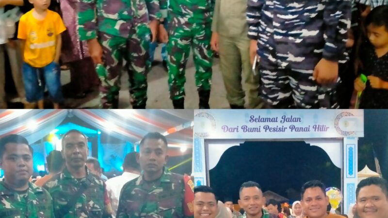 Koramil 03/SB Pengamanan Acara MTQ dan Festival Nasyid ke-54 Di Lapangan Bola di Sei Berombang