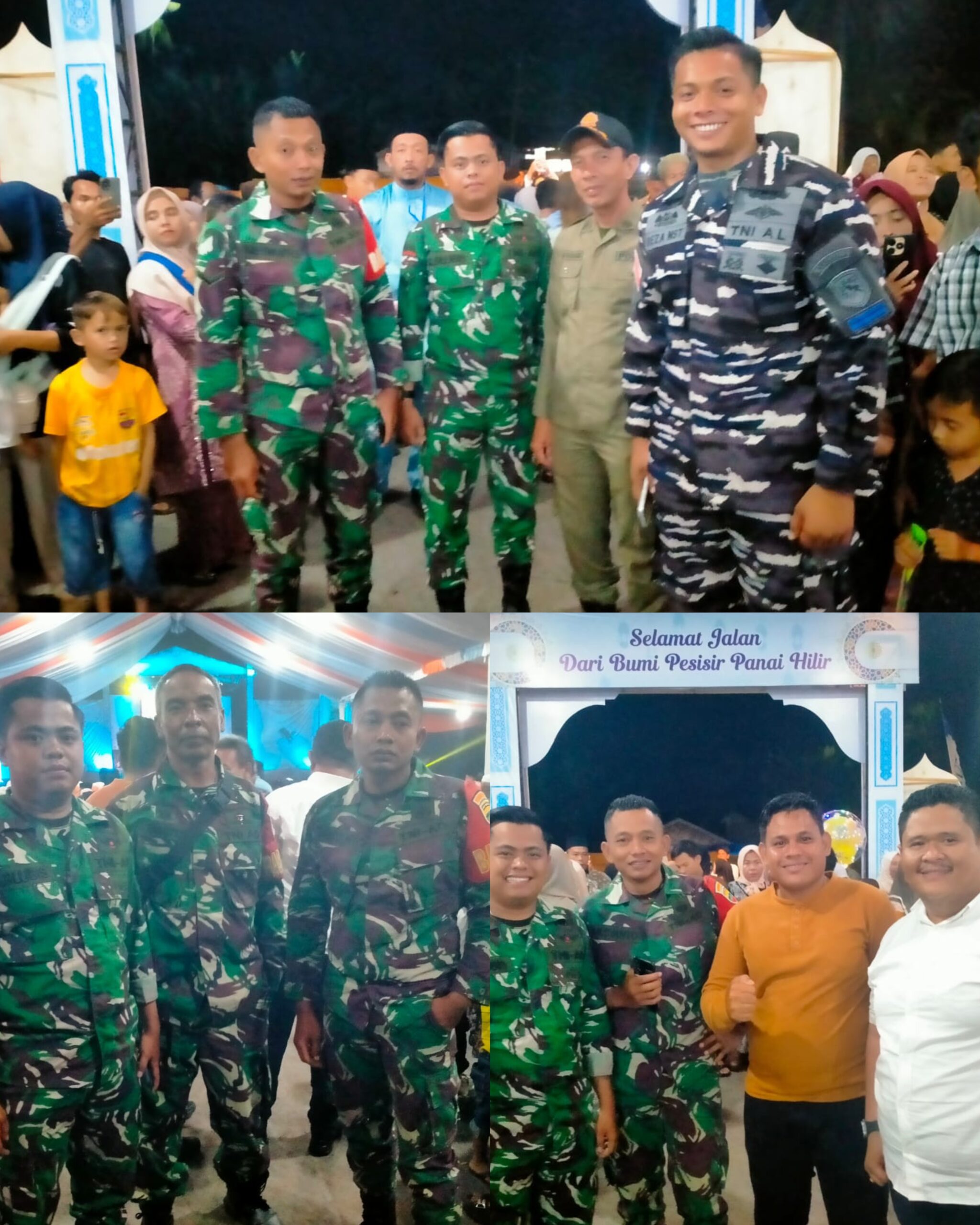Koramil 03/SB Pengamanan Acara MTQ dan Festival Nasyid ke-54 Di Lapangan Bola di Sei Berombang