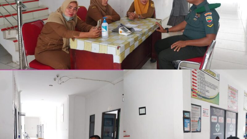 Peduli Dengan Stunting, Koramil 12/LP Laksanakan Komsos Bahas Penanganannya di Puskesmas Langga Payung