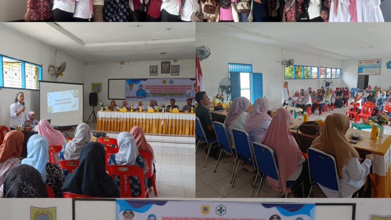 Babinsa Koramil 10/Tanjung Medan Menghadiri Sosialisasi Dalam Pemberian Makan Tambahan (PMT) Lokal Balita Kurang Gizi
