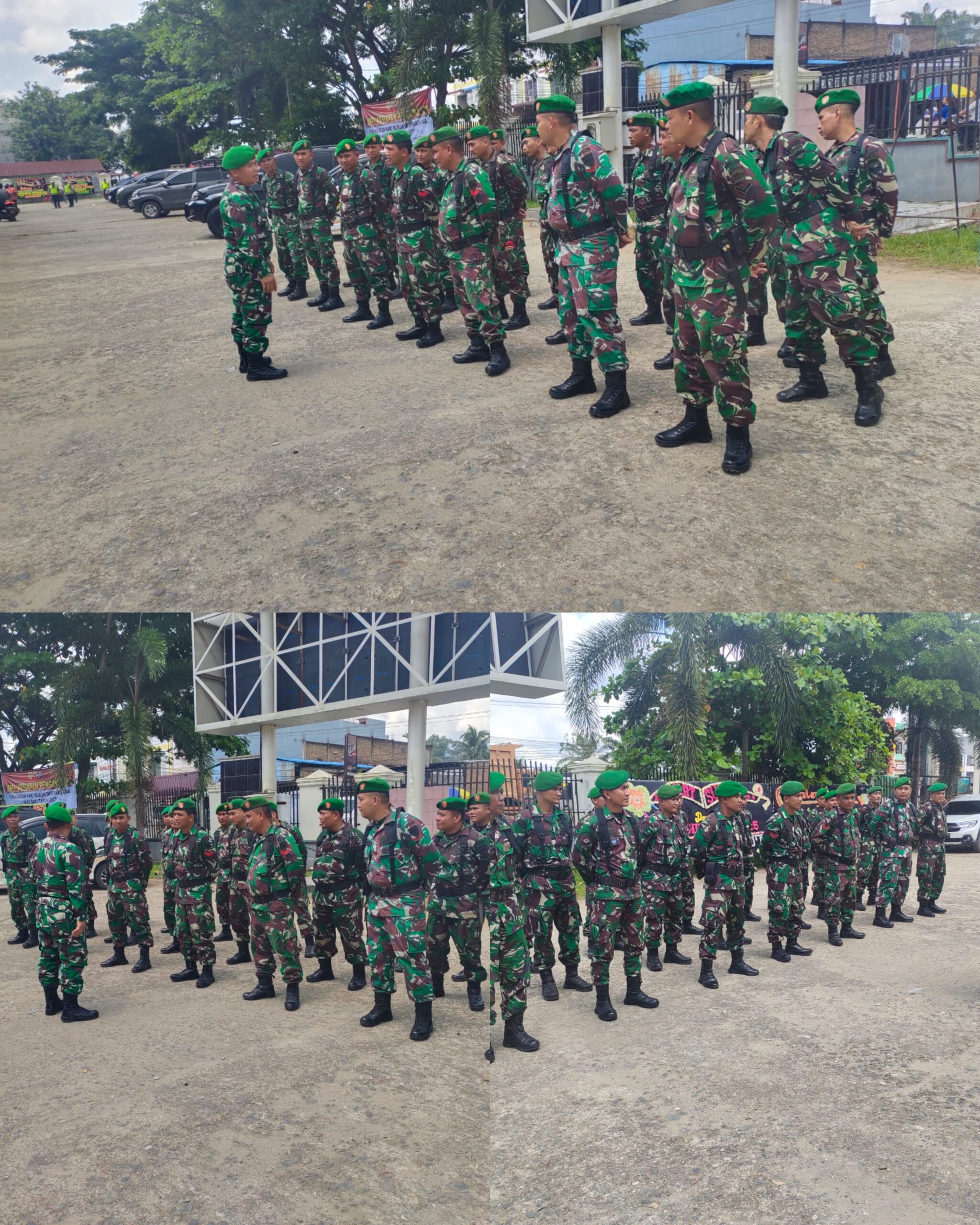 Danramil 12/LP Pimpin Apel Kesiapan Personel Dalam Pengamanan Hari Buruh (May Day) di Labuhan Batu Selatan