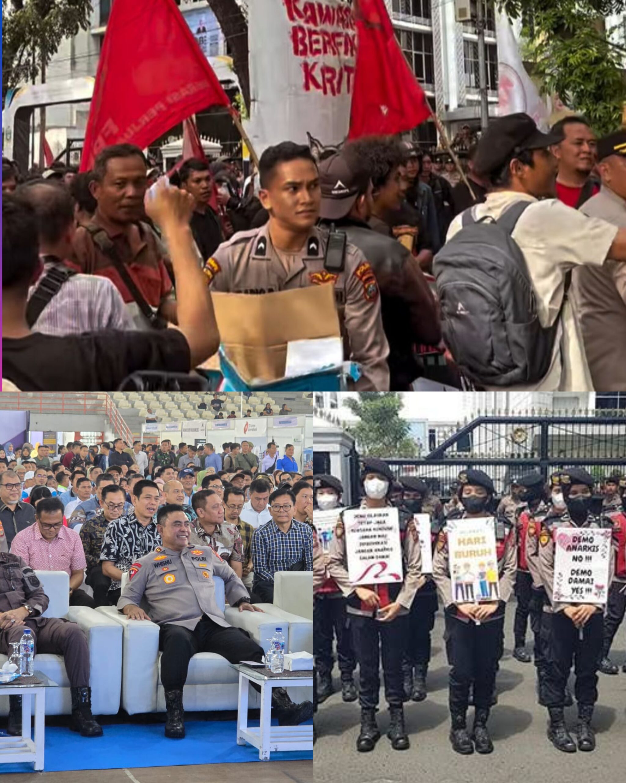 TNI-Polri Tampilkan Sinergi Humanis Saat Amankan May Day di Deli Serdang