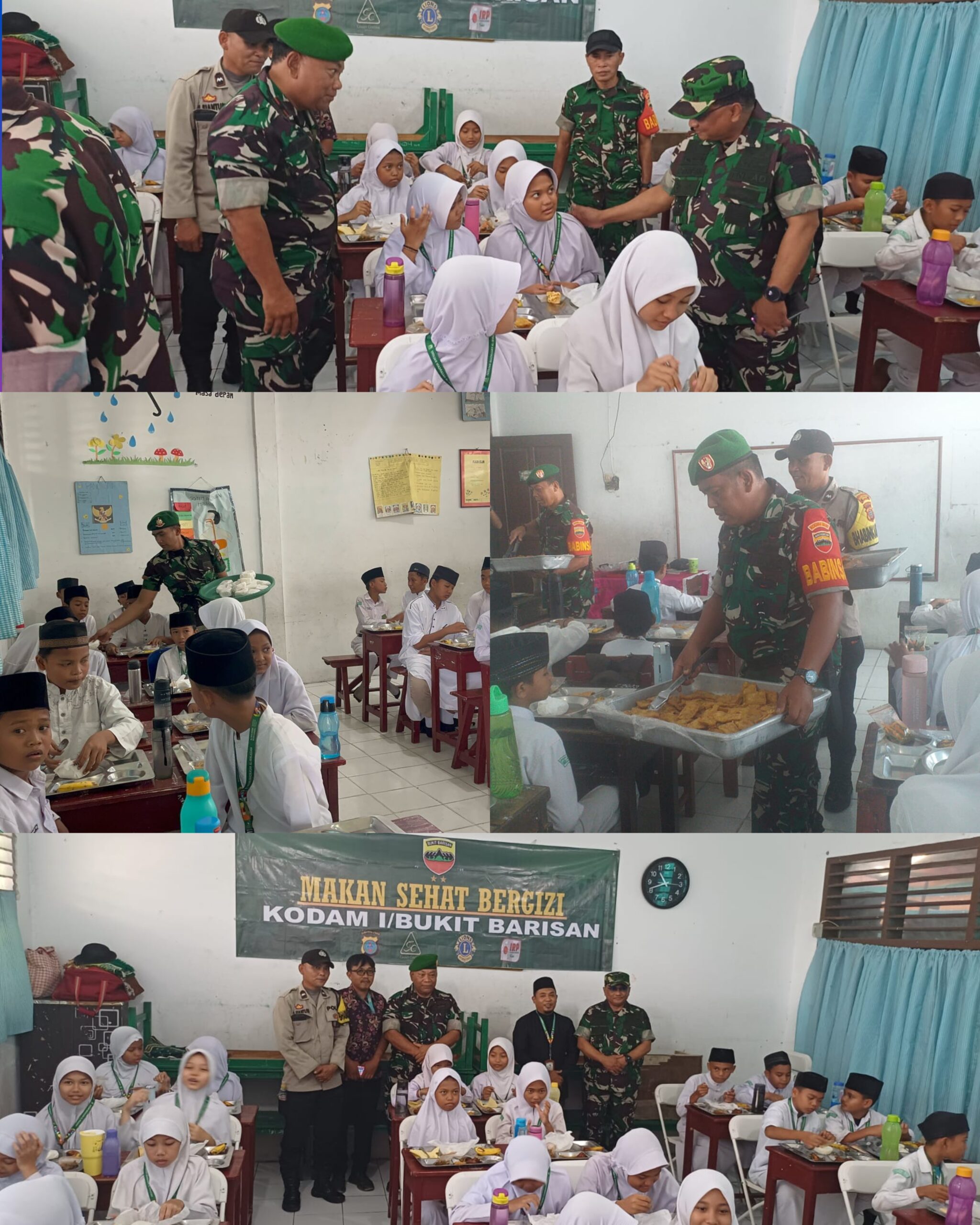 Bantu Pertumbuhan Anak – Anak Sekolah, Kodam I/BB Beri Gizi Seimbang