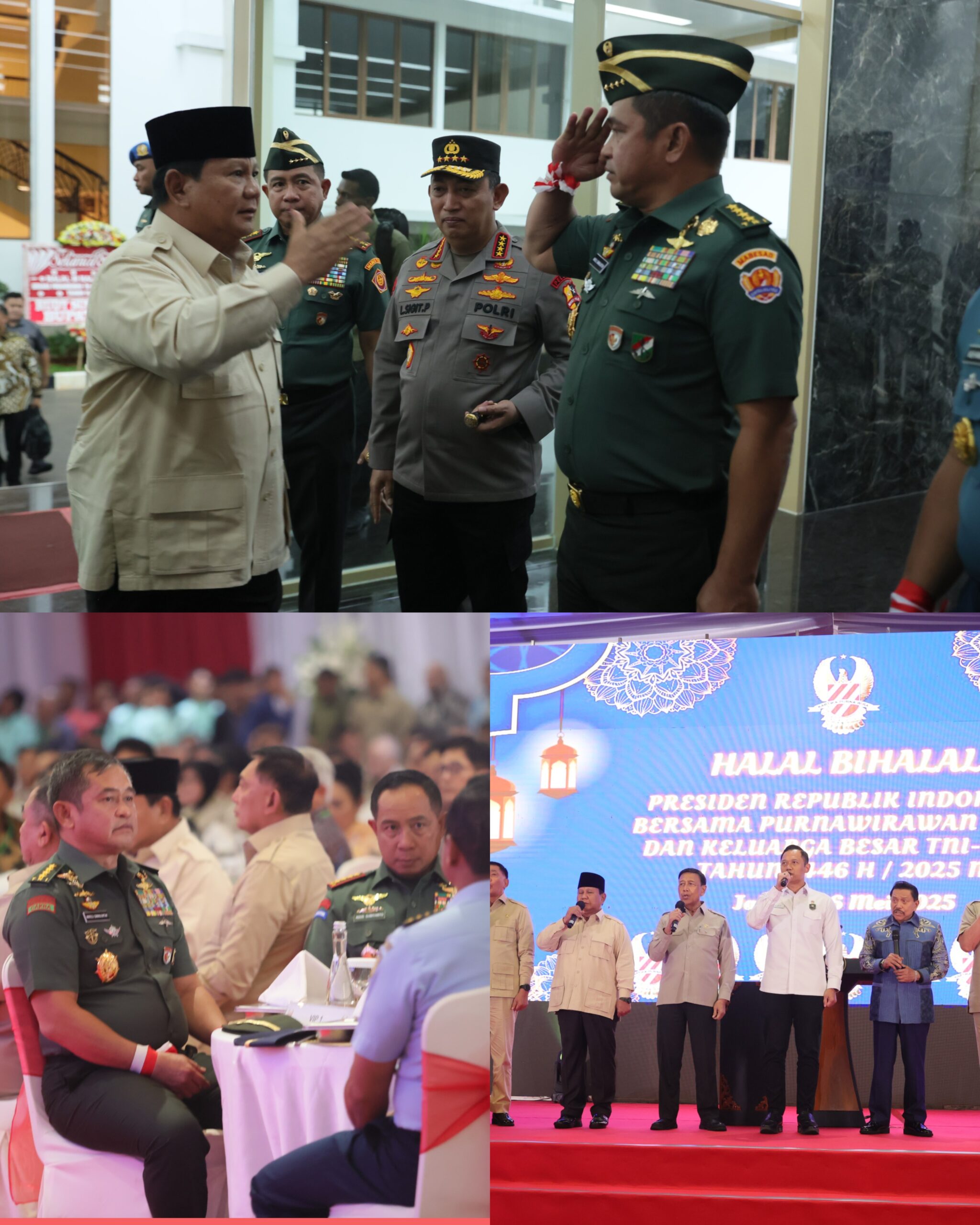 Kasad Hadiri Halal Bihalal Presiden dengan PPAD dan Keluarga Besar TNI-Polri