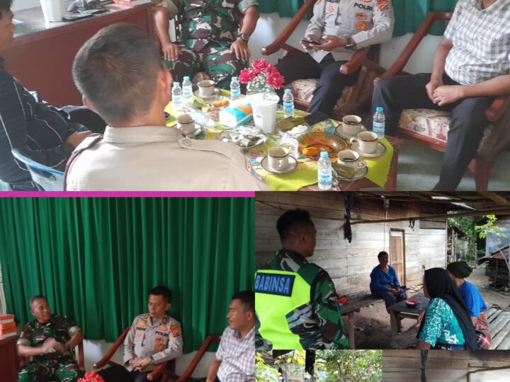 Menjalin Sinergitas TNI-POLRI Danramil 06/MB Mayor Inf Kurniawan Edi Saputra Terima Silaturahmi Kapolsek Marbau Yang Baru