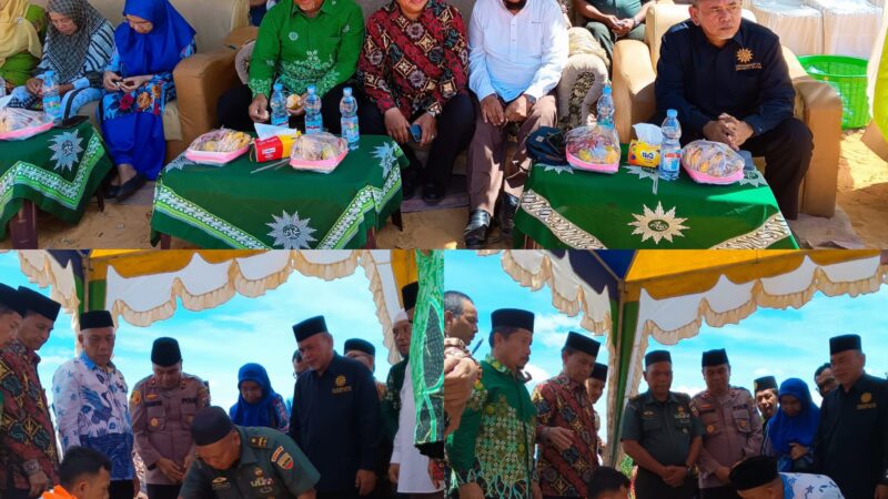 Koramil 12/LP Hadiri Tabligh Akbar dan Peletakan Batu Pertama Masjid At-Taqwa Muhammadiyah di Sungai Kanan